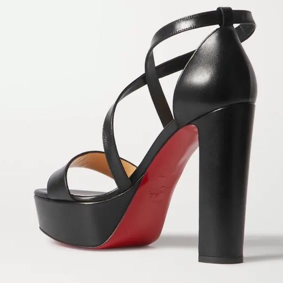 CHRISTIAN LOUBOUTIN Loubi Bee Alta 130 Black Sandals (EU 39.5) - Picture 2 of 9